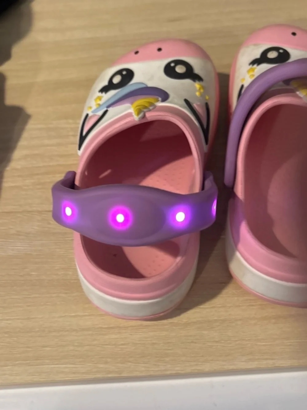 Kids Unicorn Clog Sandals in Pink and Purple